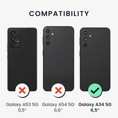 KWmobile Umschlag Rückseite Silikon Rosa (Galaxy A34)