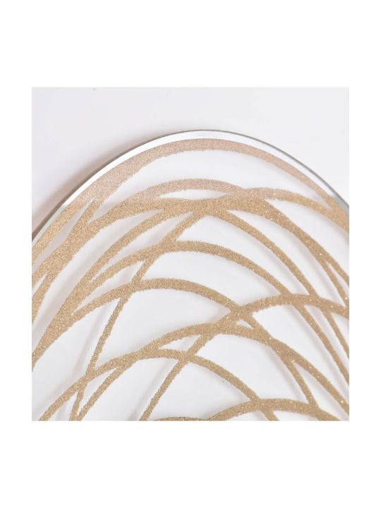 Innova Wall Mirror with Gold Plastic Frame Diameter 80cm 1pcs