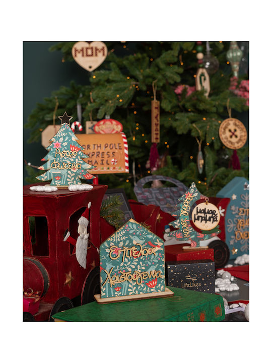 LifeLikes Επιτραπέζιο Γούρι Δεντράκι Πολύχρωμο από Ξύλο