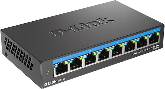 D-Link DMS-108 v1 Unmanaged L2 Switch με 8 Θύρες Ethernet