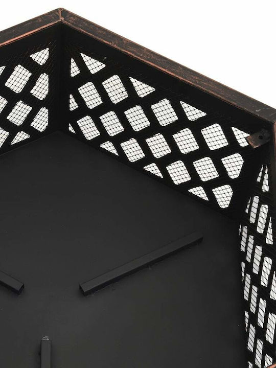 vidaXL Τζάκι Εξωτερικού Χώρου Μεταλλικό Καφέ 62x54x56cm