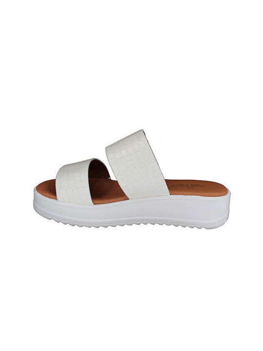 Lazar & Luca Women's Flat Sandals Anatomic in White Color