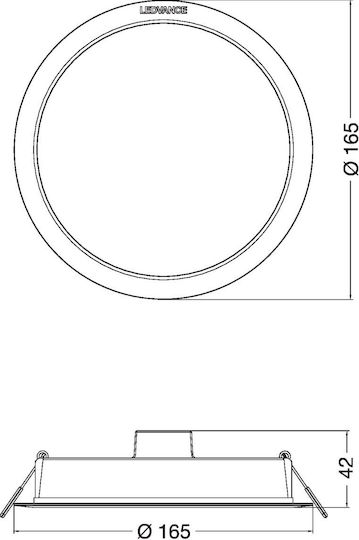 Ledvance Χωνευτό LED Panel 13W 16.5εκ. Ledvance Χωνευτό LED Panel 13W 16.5εκ.