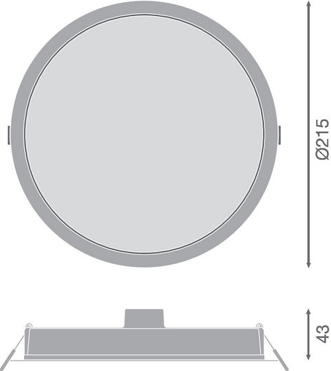 Ledvance Χωνευτό LED Panel 30W