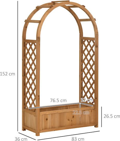 Outsunny Саксия Дърво 83x36x152см.