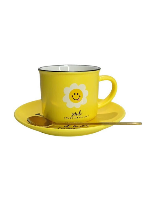 Smile Porcelain Cup Yellow 200ml