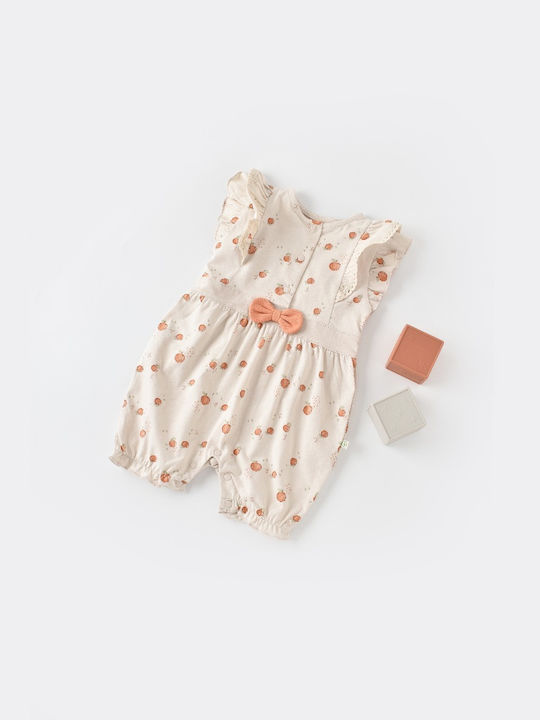 Biorganic Baby Bodysuit Set Sleeveless Light Cream