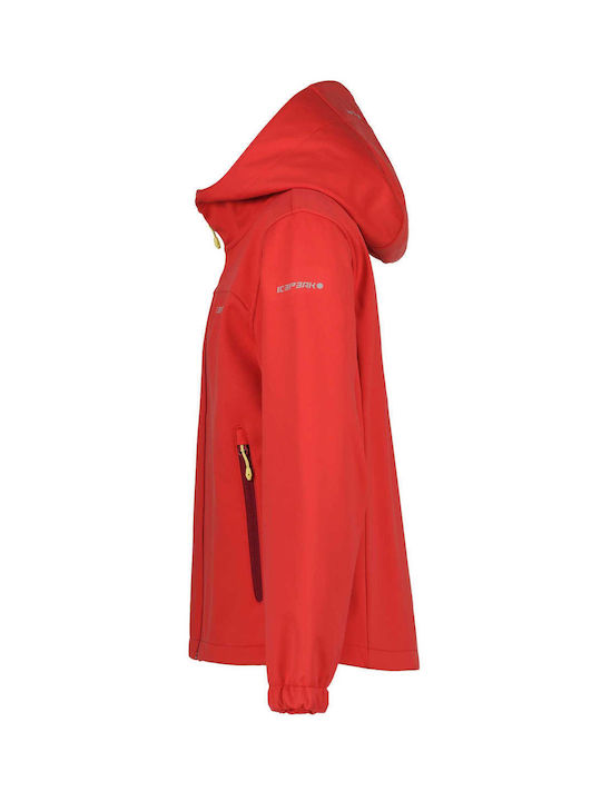 Windproof & Waterproof Casual Jacket Red with Ηood 3-51896-694-643