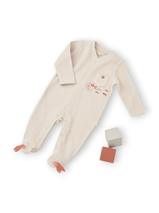 Biorganic Baby Bodysuit Set Long-Sleeved Beige