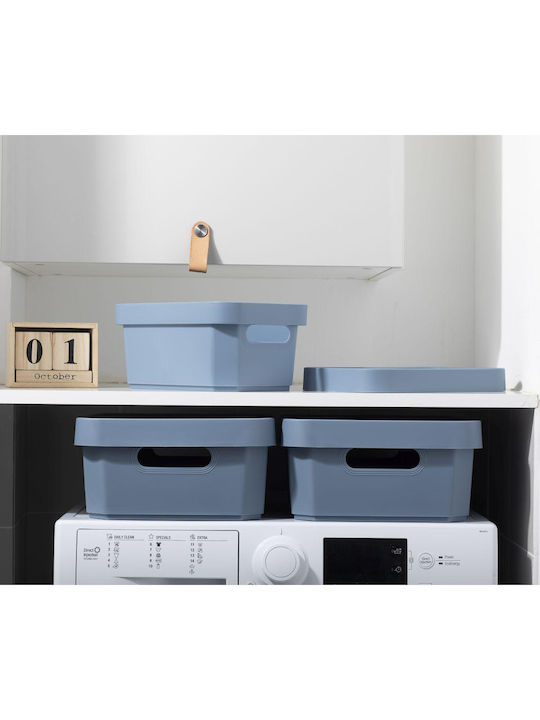 Cyclops Cave Plastic Storage Box with Lid Blue 21.5x36x27.5cm