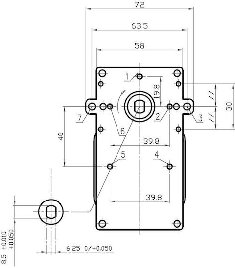 Kenta Getriebemotor für Pelletofen