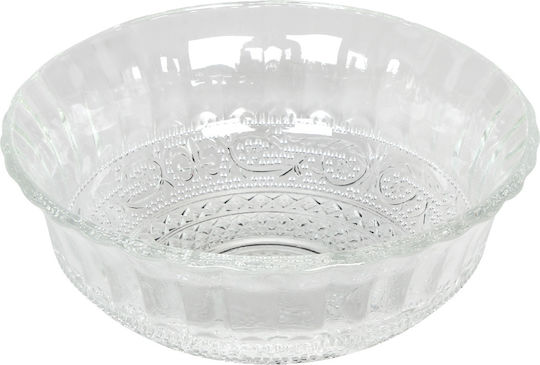 Keskor Servierschüssel Rund Glas Transparent mit Durchmesser 13cm