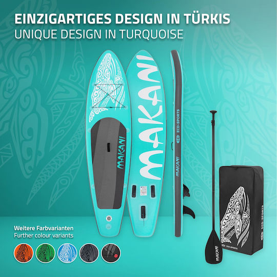 EDC Makani Дъска SUP с Дължина 3.2m Тюркоазен