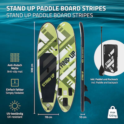 ECD Germany Stripes Inflatable SUP Board with Length 3.08m