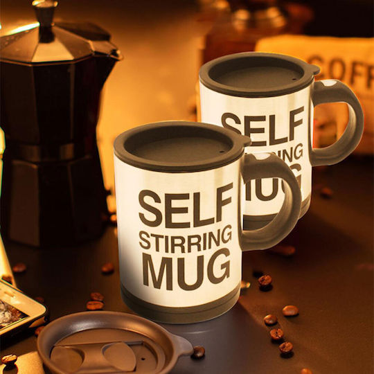 Mug Metallic with Lid Silver