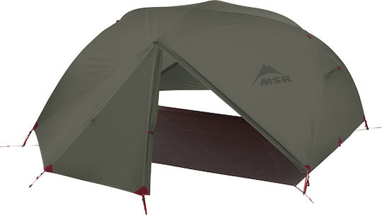 MSR Elixir 3 Red Backpacking Tent Camping Tent Igloo Green with Double Cloth 3 Seasons for 3 People Waterproof 1500mm 324x213x104cm