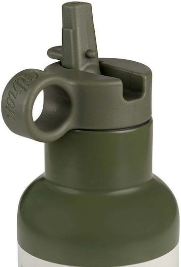 Citron Kids Water Bottle Thermos Dinosaur Stainless Steel with Straw Non Spill 350ml CIT-96199