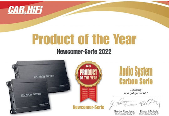 Audio System Carbon Ενισχυτής Αυτοκινήτου 2 Καναλιών