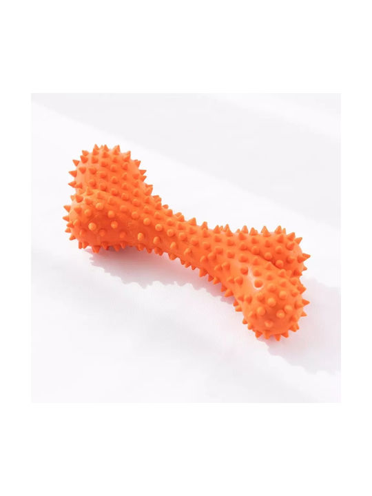 Dental Bone Toy Dog made of Rubber Small 15.5εκ. Orange 1pcs