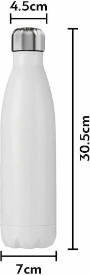 Koupakoupa PAO Bottle Thermos Stainless Steel 750ml White with Straw