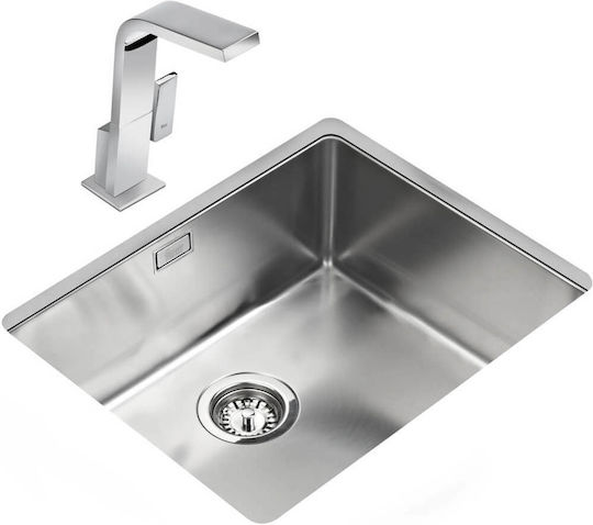 Teka Be Linea RS15 50.40 Υποκαθήμενος Inox Σατινέ Μ54xΠ44cm Ασημί