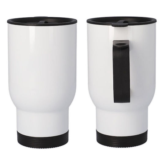 Koupakoupa Koupakoupa Thermosflasche Katze 450ml Rostfreier Stahl Weiß mit Handgriff