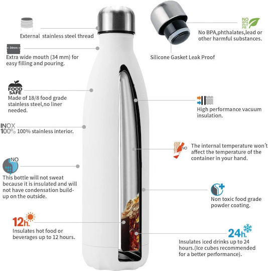 Koupakoupa Stainless Steel Thermos Bottle 750ml Gold