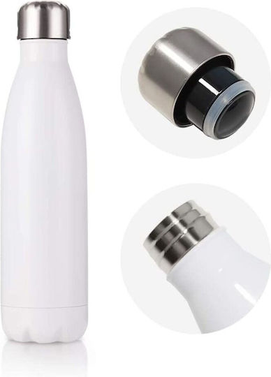 Koupakoupa you Recyclable Bottle Thermos Stainless Steel BPA Free 500ml White