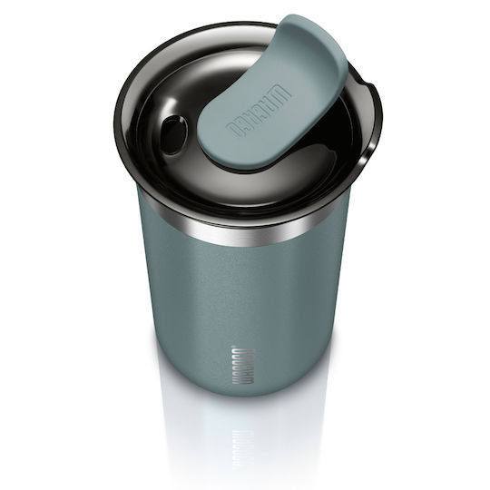 Wacaco Octaroma Grande Glas Thermosflasche Rostfreier Stahl BPA Frei 435ml Blau mit Mundstück