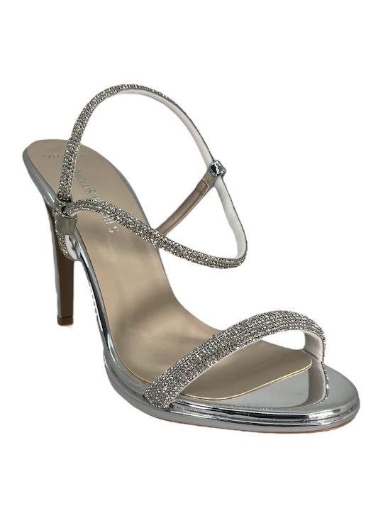 ExclusiveShoes Damen Sandalen in Silber Farbe