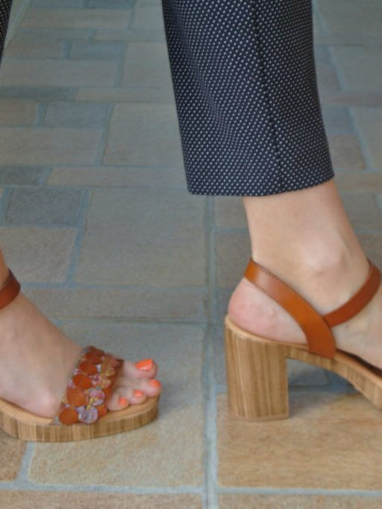 Leder Sandalen Anatomisch Tabac Braun