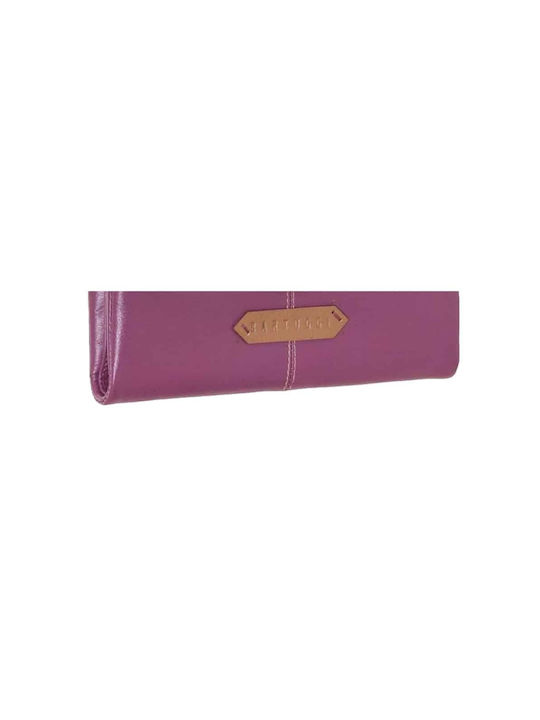 Bartuggi Small Leather Women's Wallet with RFID Purple