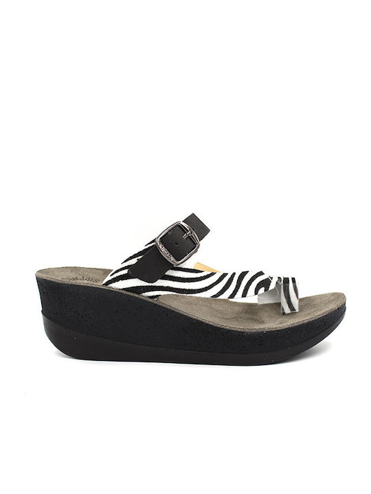 Fantasy Sandals Damenplattformen Zebra Skin