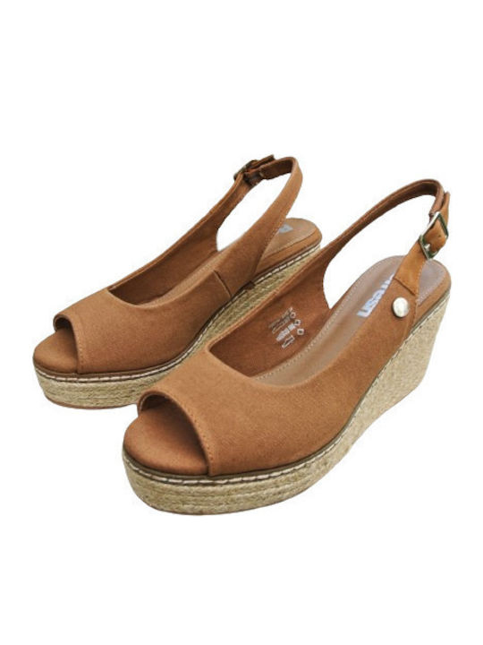 Anatomic Women's Fabric Platform Espadrilles Tabac Brown