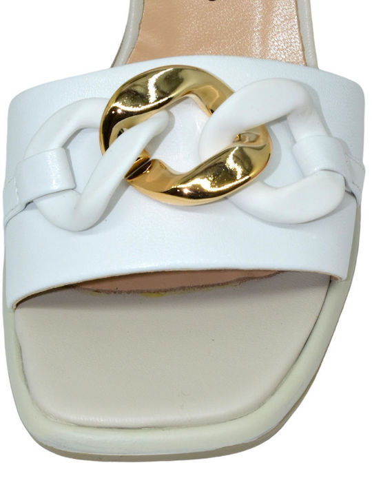 Leder Sandalen Weiß