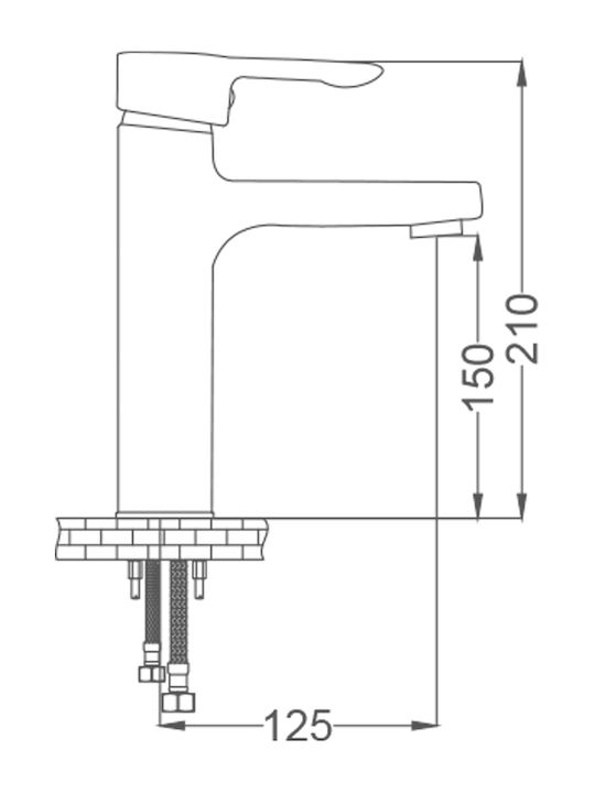 Dahua Asimina Mixing Sink Faucet Silver
