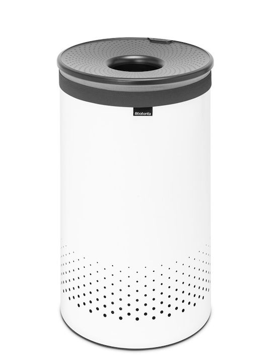 Brabantia Laundry Basket Plastic 60lt with Cap White