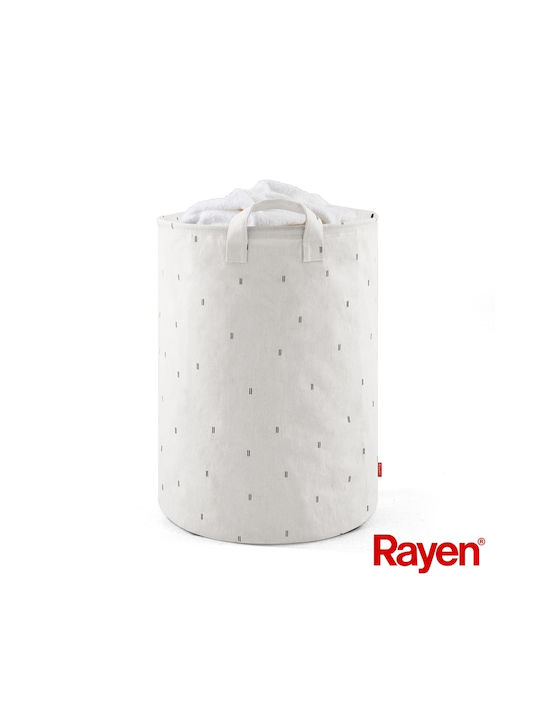 Rayen Fabric Collapsible Laundry Basket 70lt 55x55x40cm White