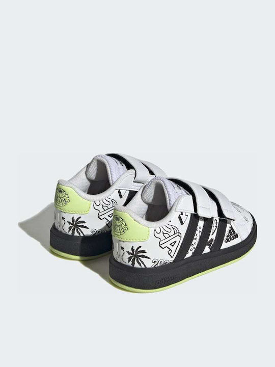 Grand Court GRAND COURT 2.0 Kids Sneakers with Scratch Cloud White / Core Black / Pulse Lime