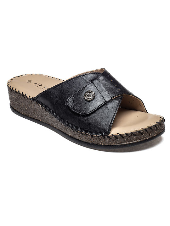 Air Anesis Women's Flat Sandals in Black Color