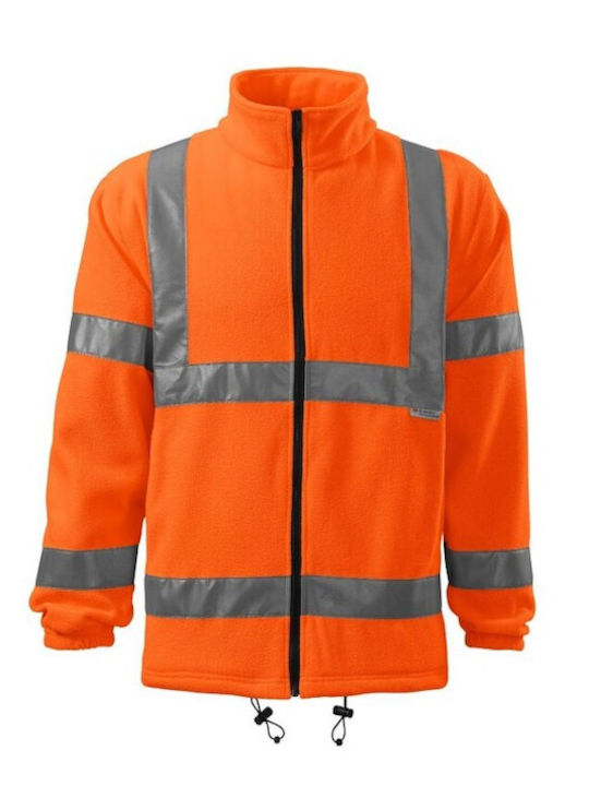 Rimeck Ζακέτα Εργασίας Fleece Ανακλαστική Πορτοκαλί