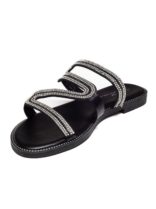 Laura Virgili Women's Flat Sandals in Black Color