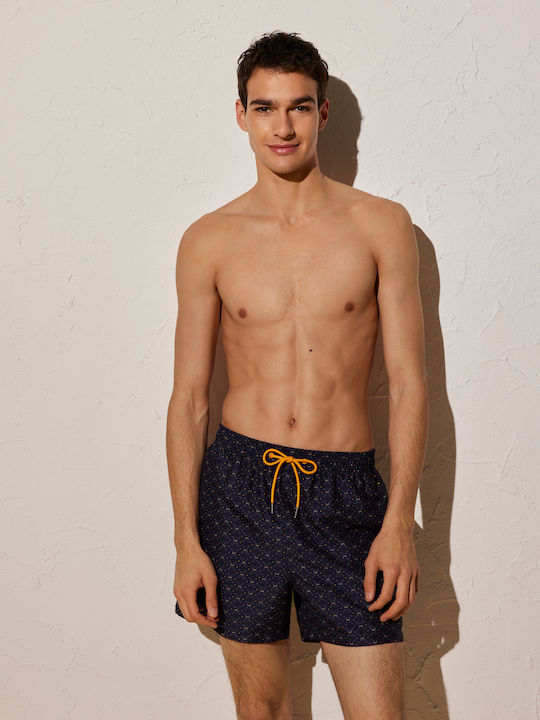 Ysabel Mora Men's Swimwear Bermuda Navy Blue with Patterns