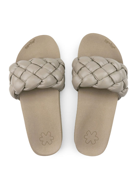 Women's Slides Weave Taupe