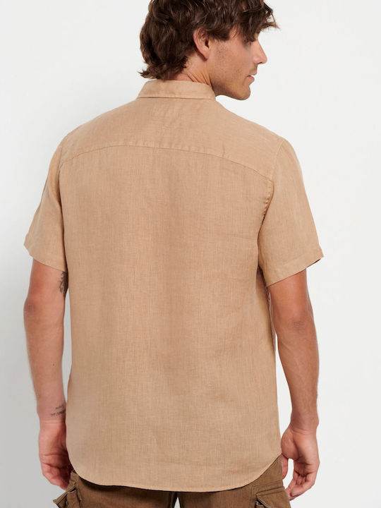 Funky Buddha Short-sleeved Linen Shirt Savane