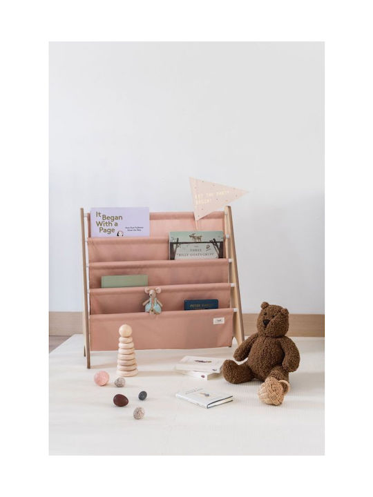 Kids Wooden Bookcase Orange 61cm