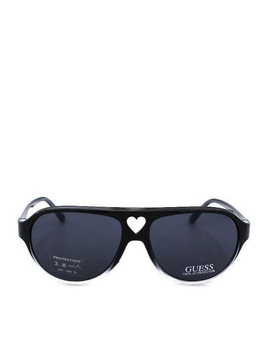 Guess Guess Women's Sunglasses with Black Horn-Rimmed Frame and Grey Lenses