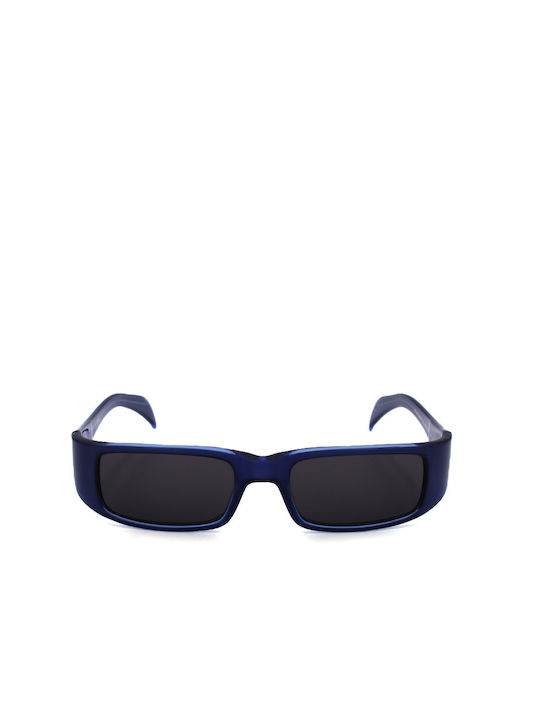 Guess Unisex Sunglasses with Blue Horn-Rimmed Frame and Grey Lenses GU148 BL3
