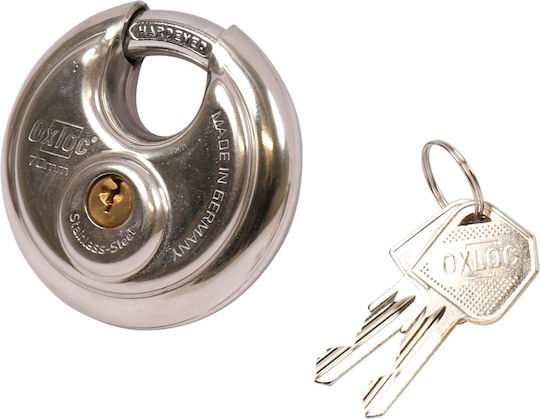 Steel Padlock Discus Padlock with Key 70mm 1pcs