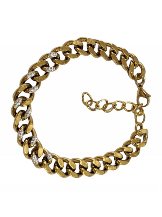 Tatu Moyo Bracelet Chain made of Steel Gold Plated